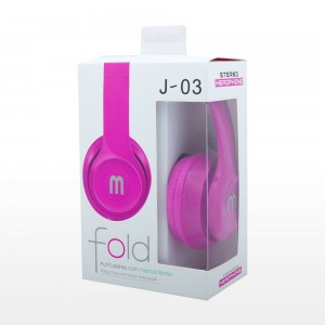 Ακουστικά Καλωδιακά Headphone J-03 Ροζ