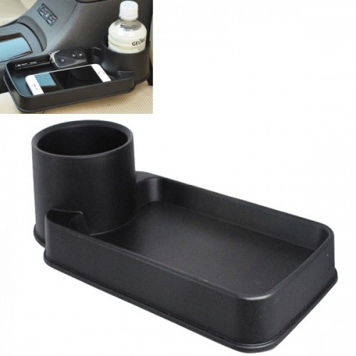  Πολυθήκη Καθίσματος Ποτηροθήκη - θέση κινητού  - κλειδιά Μαύρη Δερμάτινη TR31