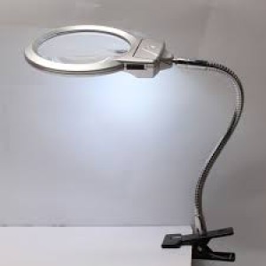 Φωτιστικό LED Γραφείου με Μεγεθυντικό φακό με μανταλάκι βάση στήριξης