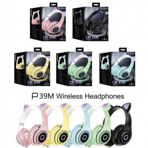 ΑΣΥΡΜΑΤΑ ΑΚΟΥΣΤΙΚΑ με αυτάκια γυναικεία-παιδικά ΡΟΖ P39M