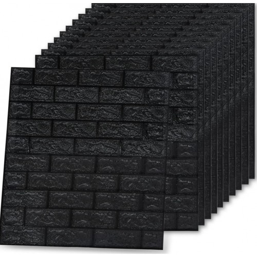Πακέτο 10 τεμάχια Ταπετσαρίες Μαύρες Αυτοκόλλητες Αδιάβροχες