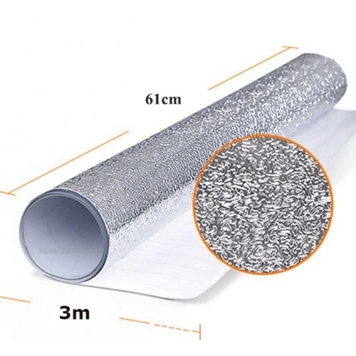 60cm x 3m παχιά αυτοκόλλητα από αλουμινόχαρτο Koουζίνας-Πάγκου