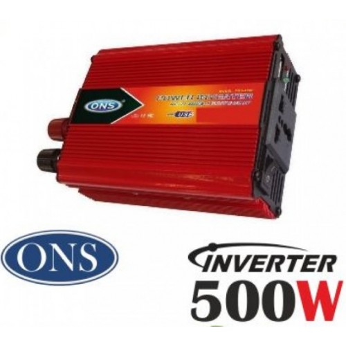 ONS-500 POWER INVERTER ΜΕΤΑΣΧΗΜΑΤΙΣΤΗΣ 12V ΣΕ 220V 500W ONS-500 POWER INVERTER ΜΕΤΑΣΧΗΜΑΤΙΣΤΗΣ 12V ΣΕ 220V 500W