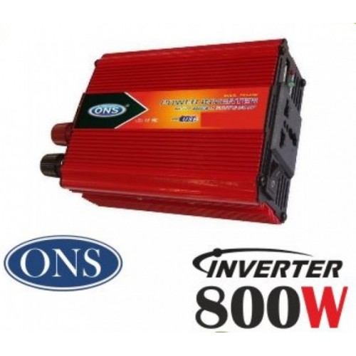ONS-800 Μετατροπείς αυτοκινήτου 800W DC 12V σε εναλλασσόμενο ρεύμα 220V 