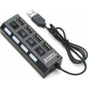 USB 2.0 HUB 4 θύρες με διακόπτες Q-H4 ANDOWL