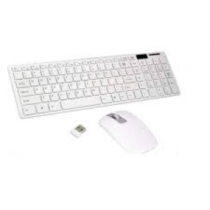 ΛΕΥΚΟ Ασύρματο Πληκτρολόγιο και ποντίκι γραφείου WB-8010