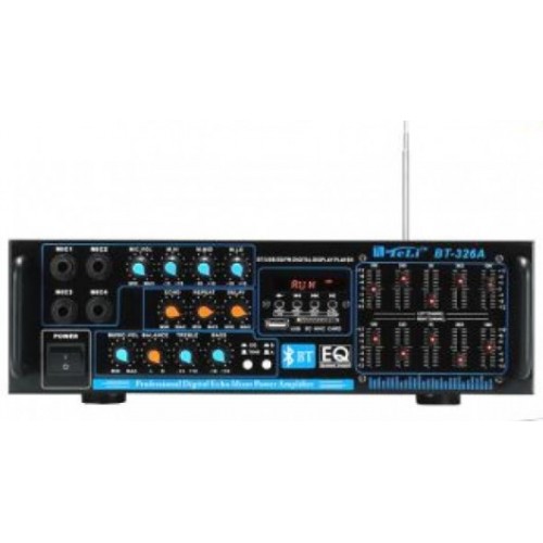 Teli BT-326A Επαγγελματικός ενισχυτής Δικάναλος Bluetooth-USB-SD 200W Teli BT-326A Επαγγελματικός ενισχυτής Δικάναλος Bluetooth-USB-SD 200W