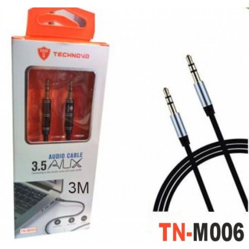 TM-M006 Καλώδιο AUX ήχου 3.5mm jack σε 3.5mm jack 3μ.