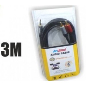 Καλώδιο ήχου 3.5mm jack ST to 2RCA 3M