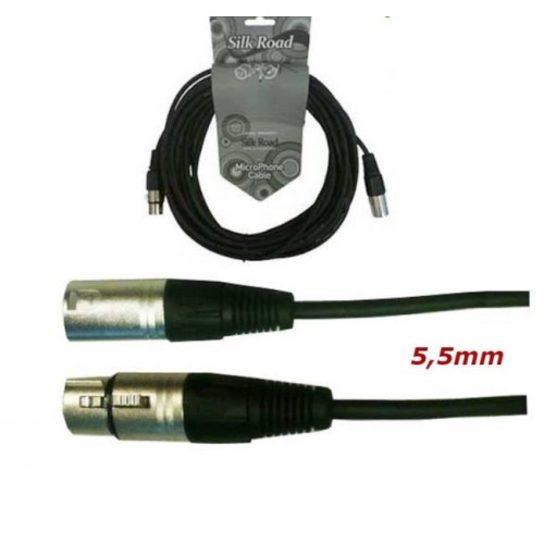 ΚΑΛΩΔΙΟ ΜΙΚΡΟΦΩΝΟΥ XLR-XLR ΕΥΚΑΜΤΟ 10M - 5.5mm ΠΑΧΟΣ