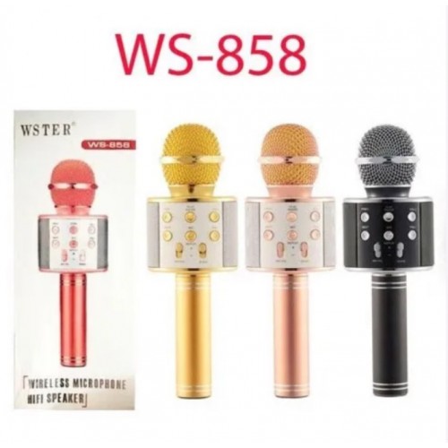 WS-858  Karaoke ασύρματο μικρόφωνο και ηχείο Hifi