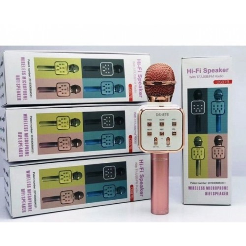 Ασύρματο μικρόφωνο Ηχείο HIFI DS-878 Κaraoke-Bluetooth