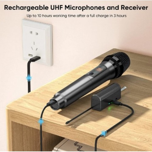 Επαγγελματικό Ασύρματο Μικρόφωνο MIC-AND1 Επαναφορτιζόμενο 60 μέτρα 