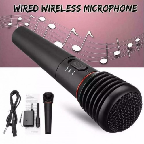 2 σε 1 Ενσύρματο-Ασύρματο σύστημα μικροφώνου διπλής χρήσης Karaoke
