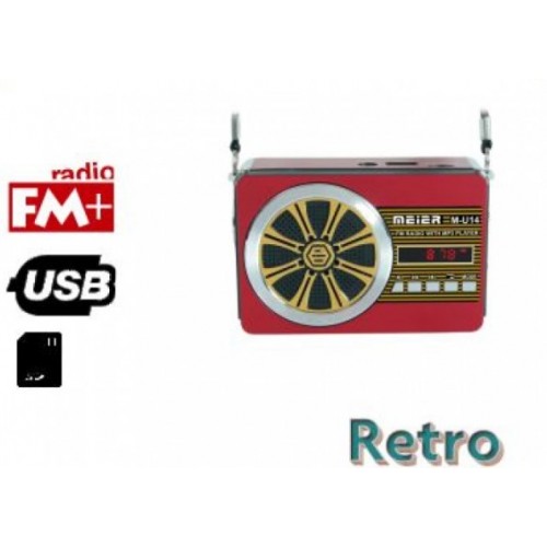 M-U14 Ραδιόφωνο & player USB/MP3 LED επαναφωτριζόμενο & μπαταρίες