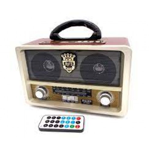 MEIER M-108BT Retro Φορητό Επαναφορτιζόμενο Ραδιόφωνο USB SD Mp3 Player