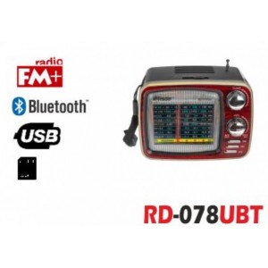 RETRO RD-078UBT Ραδιόφωνο Επαναφορτιζόμενο  BLUETOOTH USB TF AUX