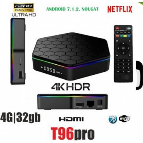 TV Box MEIQ-IT T96 PRO 4K Quad-core Android 8.1 RAM 4GB+ROM 32GB 