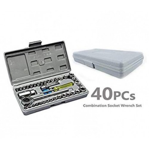 Aiwa Multi Purpose Combination Socket Wrench Set (40 Pieces)