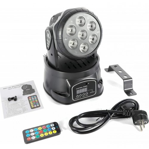 dj-WASH Ασύρματο Moving Head 7x10W LED 4in1 RGBW DMX SL1