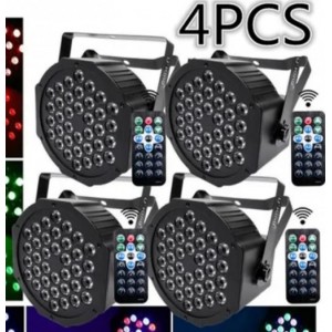 dj Πακέτο με 4x36Led Spot Ασύρματα και με κονσόλα DMX