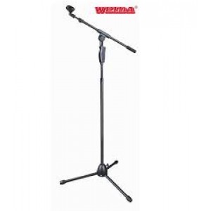WD-126 Weida Επαγγελματική Βαρέου τύπου Ρυθμιζόμενη Βάση Μικροφώνου (Μαύρο)  73-140cm