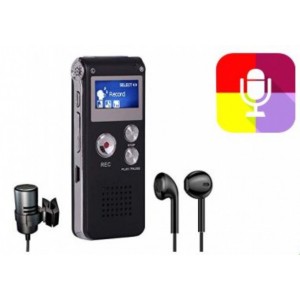  Aomago 8GB Ψηφιακός φωνητικός εγγραφέας-αναπαραγωγή USB-MP3 με είσοδο IN