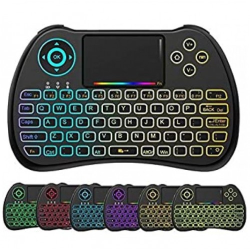 EASYTONE 2.4G Mini Ασύρματο πληκτρολόγιο-ποντίκι με φωτισμό RGB