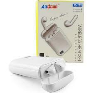 A5-TWS Ασύρματα Ακουστικά Andowl Touch Bluetooth White – Powerbank 3600mAh