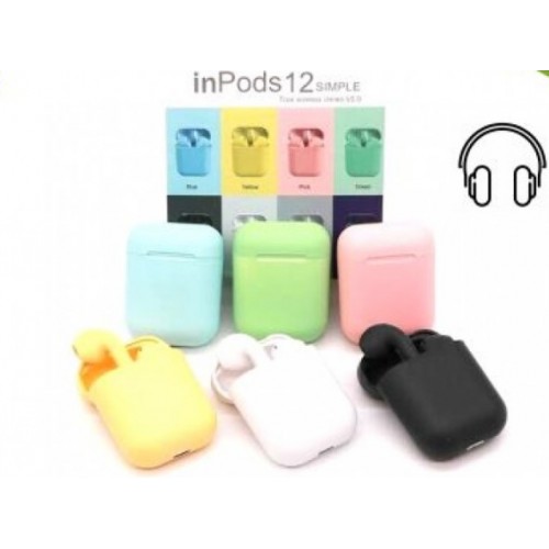 BOXED  inPods 12 TWS ασύρματα ακουστικά   Bluetooth με μικρόφωνο iOS / Android