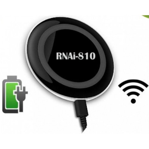 RNAi-810 Ασύρματο μαύρος φορτιστή με 2 θύρες φόρτισης για κινητό-tablet