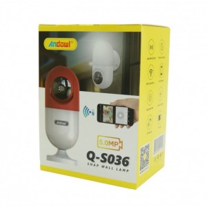 Κάμερα Τοίχου Wifi με Φως Andowl Q-S036 Άσπρη-Κόκκινη 5MP 