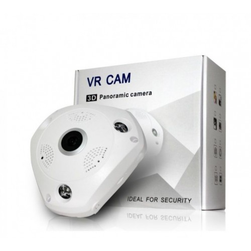 Πανοραμική Oροφής κάμερα 360°Απομακρυσμένη παρακολούθηση VR 3D LED IP WiFi 