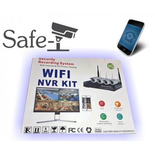 WIFI 4 Ασύρματες κάμερες NVR KIT REC SYSTEM