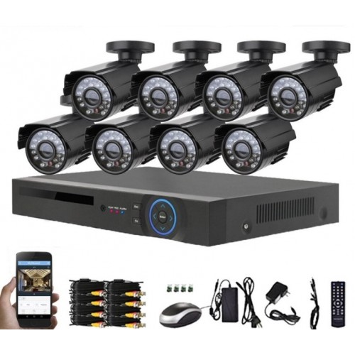 ΠΑΚΕΤΟ 8 ΚΑΜΕΡΩΝ 2.0MP HD CCTV DVR 1080P HDMI H.264  