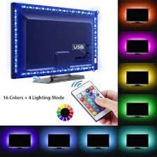 Λεντοταινία 3m. RGB κρυφού φωτισμού για T.V-κουζίνες με τηλεχειριστήριο 5050smd