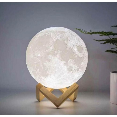  Ανάγλυφο Φωτιστικό Αφής 3D Φεγγάρι Moon Light LED με 5 Αποχρώσεις