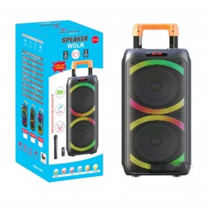 ΦΟΡΗΤΟ ΗΧΕΙΟ SUBWOOFER 2x8'' ΜΕ ΣΥΣΤΗΜΑ ΚΑΡΑΟΚΕ DR-8832