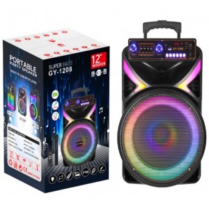 ΦΟΡΗΤΟ ΗΧΕΙΟ SUBWOOFER 12'' ΜΕ ΣΥΣΤΗΜΑ ΚΑΡΑΟΚΕ GY-1208