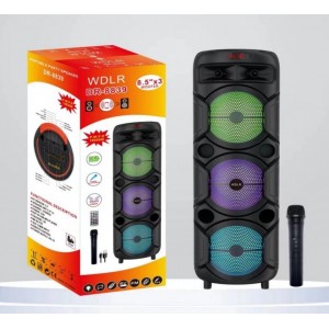 ΦΟΡΗΤΟ ΗΧΕΙΟ SUBWOOFER 3x8.5'' ΜΕ ΣΥΣΤΗΜΑ ΚΑΡΑΟΚΕ DR-8839