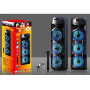 ΦΟΡΗΤΟ ΗΧΕΙΟ SUBWOOFER 3x8.5'' ΜΕ ΣΥΣΤΗΜΑ ΚΑΡΑΟΚΕ GY-8818