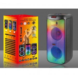 ΦΟΡΗΤΟ ΗΧΕΙΟ SUBWOOFER 2x8'' ΜΕ ΣΥΣΤΗΜΑ ΚΑΡΑΟΚΕ GY-5048