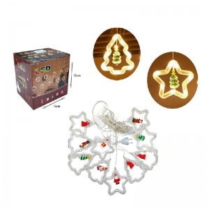 LED Χριστουγεννιάτικα φωτάκια κουρτίνα με φιγούρες Θερμό φως 3m 10L