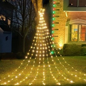 Χριστουγεννιάτικο δέντρο από φωτάκια θερμό χρώμα LED 2.5m