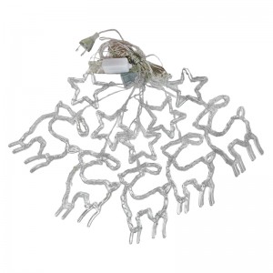 Χριστουγεννιάτικα Φωτάκια Κουρτίνα Ελαφάκια & Αστεράκια 3M