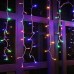Χριστουγεννιάτικα Λαμπάκια Κουρτίνα LED 100L RGB με Διαφανές Καλώδιο