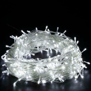 Χριστουγεννιάτικα λαμπάκια με διάφανο καλώδιο 10m 100 LED 