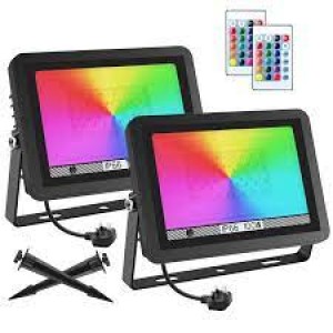 Luxvista RGB LED Flood Lights Ρύθμισης Χρώματος Αδιάβροχα 100W