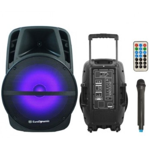 Αυτοενισχυόμενο Ηχείο 15" Μπαταρίας με Μικρόφωνο EuroDynamic 180W