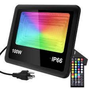 RGB LED Flood Lights Ρύθμισης Χρώματος Αδιάβροχα 100W Ασύρματο χειριστήριο